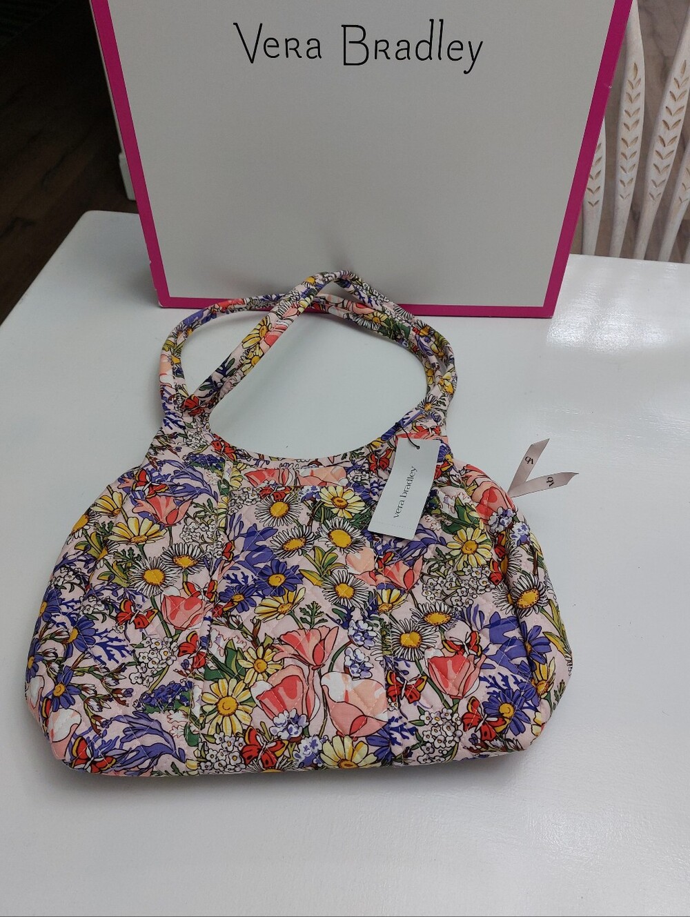 Vera Bradley Circular Handbag Coastal Wildflowers NWT